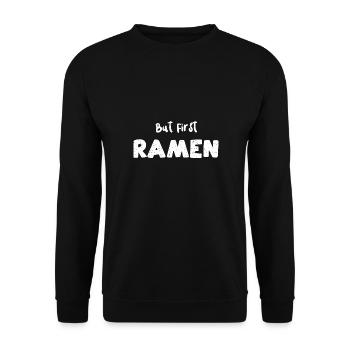 Mais d’abord Ramen - Ramen - Sweat-shirt Unisexe - noir - Devant - Alina (178cm) & Michal (187cm)