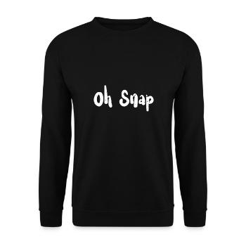 Oh Snap - Coral - Unisex Pullover - Schwarz - Vorne - Alina (178cm) & Michal (187cm)