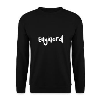 Enginerd - Engineer - Unisex Pullover - Schwarz - Vorne - Alina (178cm) & Michal (187cm)