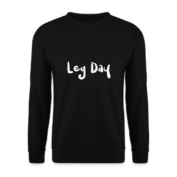 Leg Day - Thanksgiving - Unisex Pullover - Schwarz - Vorne - Alina (178cm) & Michal (187cm)