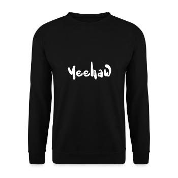 Yeehaw - Texas - Unisex Pullover - Schwarz - Vorne - Alina (178cm) & Michal (187cm)