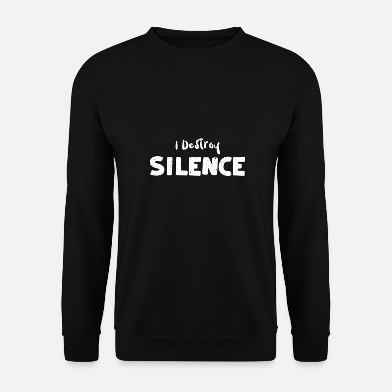 I Destroy Silence - Drums - Unisex Pullover - Schwarz