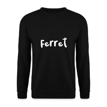 Ferret - Animal - Unisex Pullover - Schwarz - Vorne - Alina (178cm) & Michal (187cm)