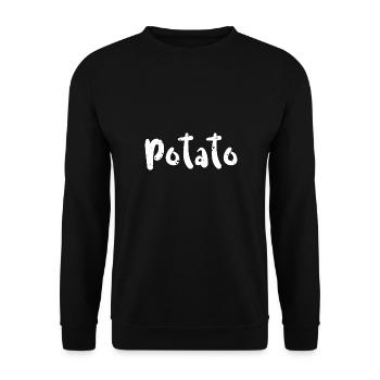 Potato - Vegetables - Unisex Pullover - Schwarz - Vorne - Alina (178cm) & Michal (187cm)