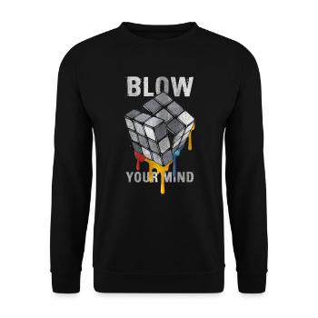 Rubik's Cube Couleur Fondant - Sweat-shirt Unisexe - noir - Devant - Alina (178cm) & Michal (187cm)
