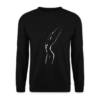 FRAU NACKT SCHÖNHEIT - Unisex Pullover - Schwarz - Vorne - Alina (178cm) & Michal (187cm)