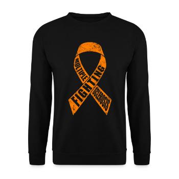 Fighting Multiple Sclerosis Awareness - Unisex Pullover - Schwarz - Vorne - Alina (178cm) & Michal (187cm)