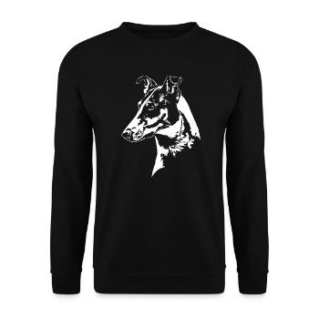 SHORTHAIR COLLIE Portrait Chien Chiens Wilsigns - Sweat-shirt Unisexe - noir - Devant - Alina (178cm) & Michal (187cm)
