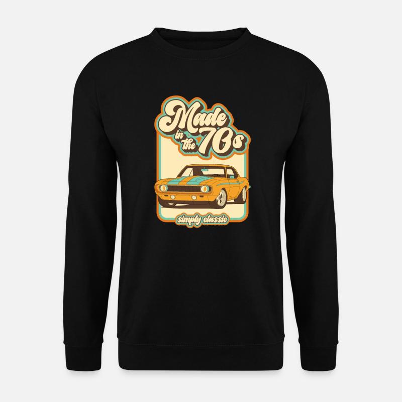 70s Design - Unisex Pullover - Schwarz