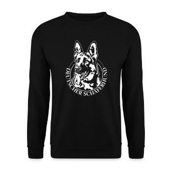 German Shepherd Dogs Portrait Dog Wilsigns - Unisex Sweatshirt - black - Front - Alina (178cm) & Michal (187cm)