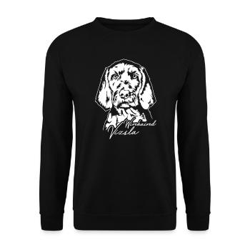Portrait Vizsla Portrait Chien Chiens Wilsigns - Sweat-shirt Unisexe - noir - Devant - Alina (178cm) & Michal (187cm)