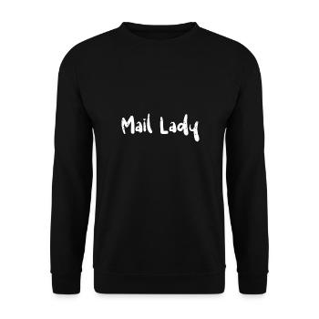 Mail Lady - Employée - Sweat-shirt Unisexe - noir - Devant - Alina (178cm) & Michal (187cm)