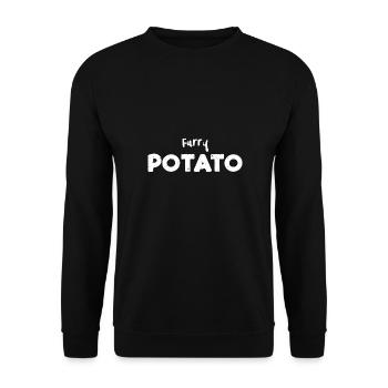 Furry Potato - Pets - Unisex Pullover - Schwarz - Vorne - Alina (178cm) & Michal (187cm)