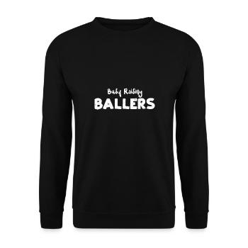 Busy Raising Ballers - Softball - Unisex Sweatshirt - black - Front - Alina (178cm) & Michal (187cm)