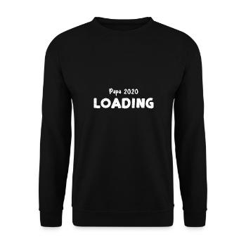 Papa 2020 Loading - Grandpa - Unisex Pullover - Schwarz - Vorne - Alina (178cm) & Michal (187cm)