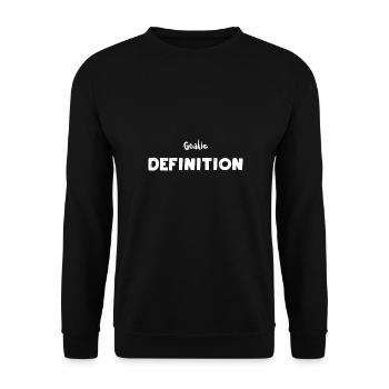 Goalie Definition - Ice Hockey - Unisex Sweatshirt - black - Front - Alina (178cm) & Michal (187cm)