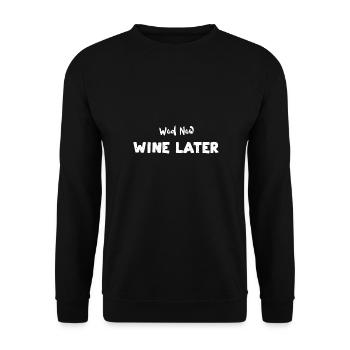 Wod Now Wine Later - Workout - Unisex Sweatshirt - black - Front - Alina (178cm) & Michal (187cm)