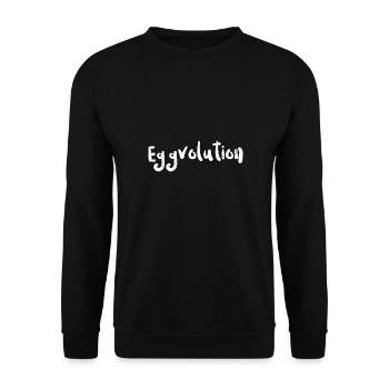 Eggvolution - Eggs - Unisex Sweatshirt - black - Front - Alina (178cm) & Michal (187cm)