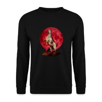 Halloween Einhorn Unicorn Zombie Zombiecorn Kostüm - Unisex Pullover - Schwarz - Vorne - Alina (178cm) & Michal (187cm)