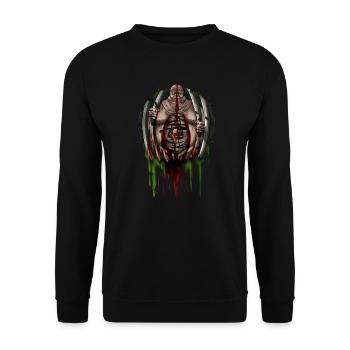 Halloween monster horror scary gift blood - Unisex Sweatshirt - black - Front - Alina (178cm) & Michal (187cm)