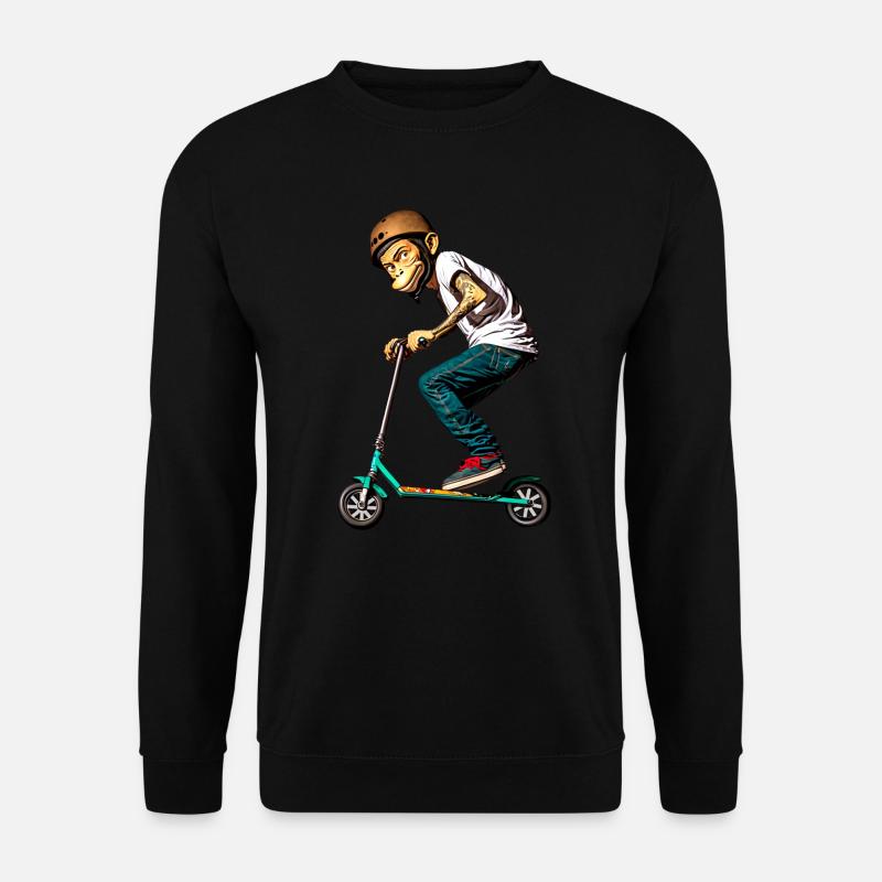 Stunt Scooter Monkey Does Tricks - Unisex Sweatshirt - black
