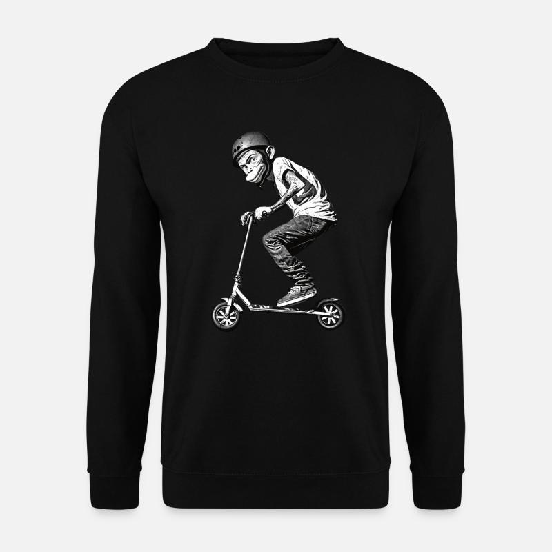 Stunt Scooter Monkey Does Tricks - Unisex Sweatshirt - black