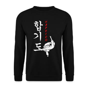 Cadeau d’arts martiaux Hapkido - Sweat-shirt Unisexe - noir - Devant - Alina (178cm) & Michal (187cm)