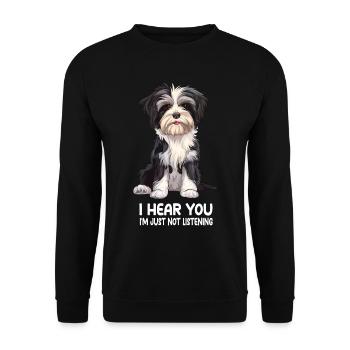 Havanese - Unisex Sweatshirt - black - Front - Alina (178cm) & Michal (187cm)
