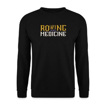 Rowing is my medicine - Unisex Sweatshirt - black - Front - Alina (178cm) & Michal (187cm)