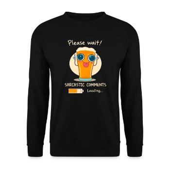 Sarcastic beer glass - Unisex Sweatshirt - black - Front - Alina (178cm) & Michal (187cm)