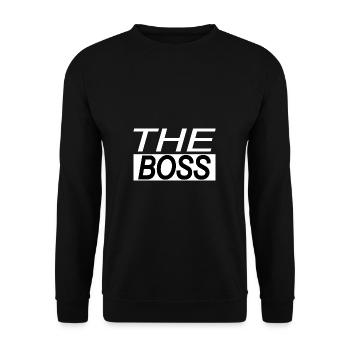 the boss - l’idée de cadeau de patron réel - Sweat-shirt Unisexe - noir - Devant - Alina (178cm) & Michal (187cm)