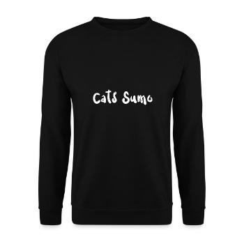 Cats Sumo - Combat Sports - Unisex Sweatshirt - black - Front - Alina (178cm) & Michal (187cm)