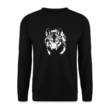 Wolf - Sweat-shirt Unisexe - noir - Devant - Alina (178cm) & Michal (187cm)