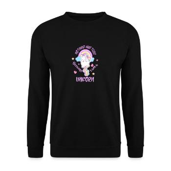 Unicorn - Unisex Pullover - Schwarz - Vorne - Alina (178cm) & Michal (187cm)