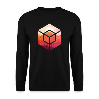 Coucher de soleil dans le cube - Sweat-shirt Unisexe - noir - Devant - Alina (178cm) & Michal (187cm)