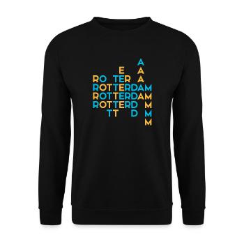 Rotterdam - Netherlands - Holland - Randstad - Unisex Sweatshirt - black - Front - Alina (178cm) & Michal (187cm)