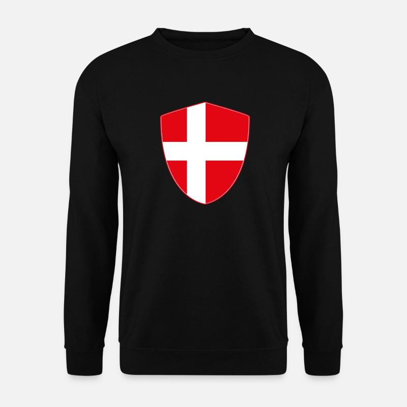 Dänemark Flagge Wappen Geschenk - Unisex Pullover - Schwarz