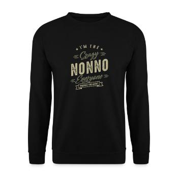 Nonno fou - Sweat-shirt Unisexe - noir - Devant - Alina (178cm) & Michal (187cm)