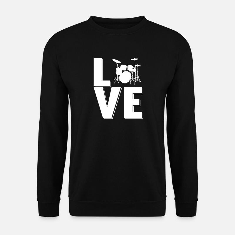 LOVE DRUMS - Unisex Pullover - Schwarz