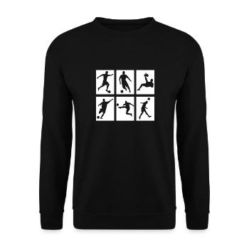 SOCCER - Unisex Sweatshirt - black - Front - Alina (178cm) & Michal (187cm)
