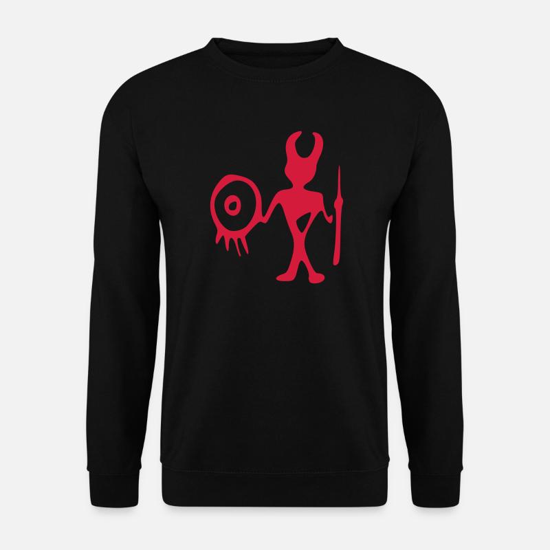 petroglyph hunter vector - Unisex Sweatshirt - black