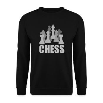 Échecs De Chess - Sweat-shirt Unisexe - noir - Devant - Alina (178cm) & Michal (187cm)