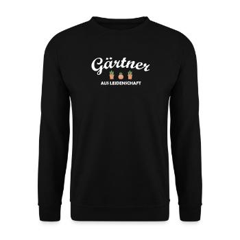 Gärtner aus Leidenschaft! - Unisex Pullover - Schwarz - Vorne - Alina (178cm) & Michal (187cm)