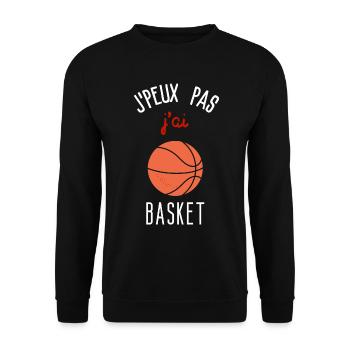 I can't I have Basketball - Unisex Sweatshirt - black - Front - Alina (178cm) & Michal (187cm)