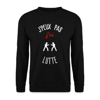 I can't I have Struggle - Unisex Sweatshirt - black - Front - Alina (178cm) & Michal (187cm)