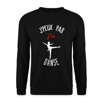 I can't I danced - Unisex Sweatshirt - black - Front - Alina (178cm) & Michal (187cm)