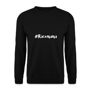 #Racemama - Courses - Sweat-shirt Unisexe - noir - Devant - Alina (178cm) & Michal (187cm)