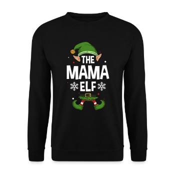 Le groupe familial Mama Elf Party Matching Mother - Sweat-shirt Unisexe - noir - Devant - Alina (178cm) & Michal (187cm)
