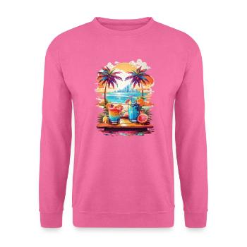 sea,sun & cocktails - Sweat-shirt Unisexe - rose - Devant