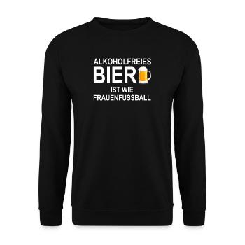 Alkoholfreies Bier Frauenfussball - Unisex Pullover - Schwarz - Vorne - Alina (178cm) & Michal (187cm)